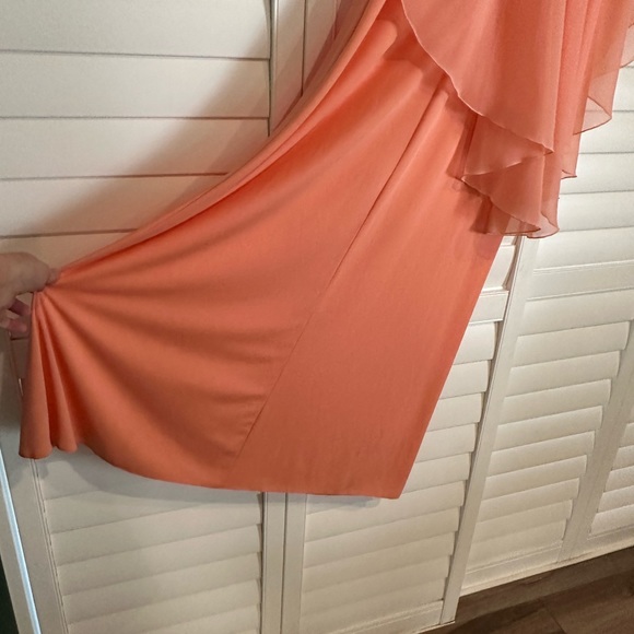 Flowy Vintage 70’s Coral Maxi Dress International Ladies Garment Workers Union - Picture 6 of 15